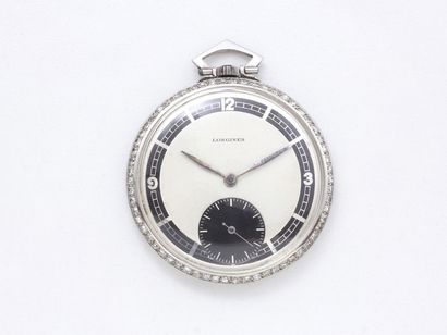 MONTRE DE POCHE en platine 850 millièmes,...