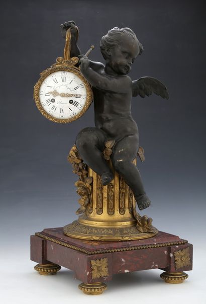 PENDULE à l'amour d'Epoque Napoléon III en...