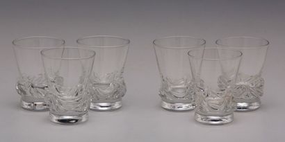 DAUM - SORCY MODEL - 12 white crystal LIQUEUR...