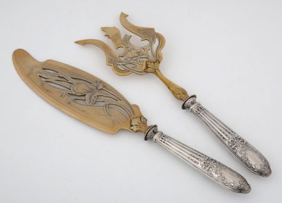 COUVER TO SERVE THE FISH mounted silver Minerva...
