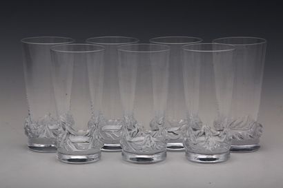DAUM - SORCY MODEL - 7 LONG DRINK GLASSES...
