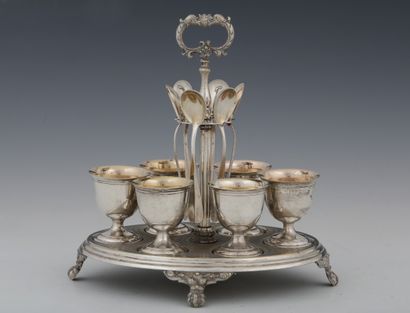 Napoleon III style silver and gilt metal...