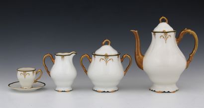 JBT ET CIE - LIMOGES - COFFEE SET 15 PIECES...