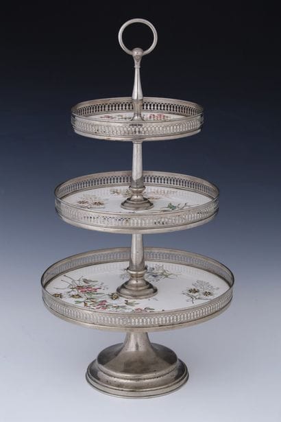 MIGNARDISES PRESENTER with three trays of...
