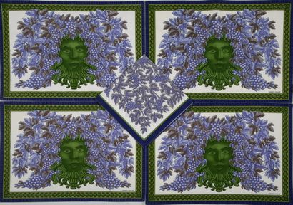 HERMES PARIS - SET OF 4 TABLE SET AND 4 TOWELS...