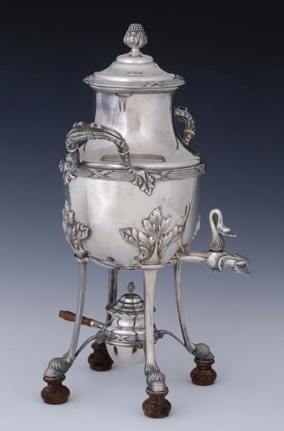 ERCUIS - A Louis XVI style silver-plated...