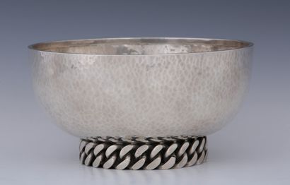 Jean DESPRES (1889-1980) - ROUND JAT in hammered...