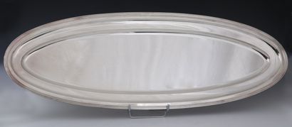 LARGE silver plated TORPILLEUR Modern with...