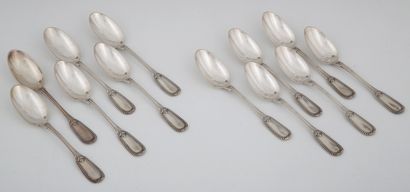 SET OF 12 COFFEE SPoons in Minerva silver...