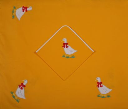 LA VILLA - SET OF A RECTANGULAR TABLE CLOTHES,...