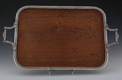 RECTANGULAR SERVICE PLATE with handles in...