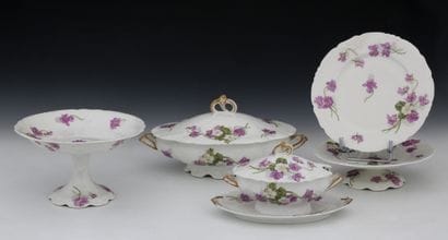 JMC LIMOGES - PART OF TABLE SET 87 PIECES...