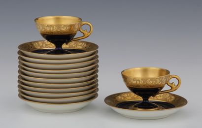 LIMOGES - SET OF 12 SMALL MOKA MUGS on a...