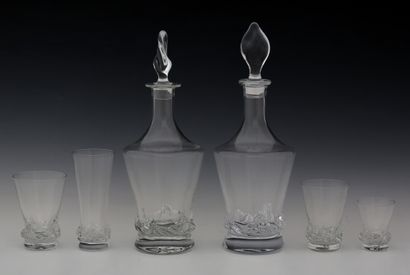 DAUM - SORCY MODEL - 29 PIECES GLASS SET...
