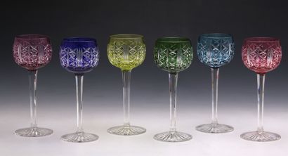 SAINT-LOUIS - SET OF 6 RHIN WINE GLASSES...
