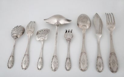 115 Piece silver plated Art Deco period cutlery...