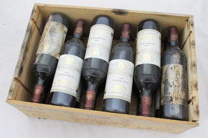 12 Bottles CHÂTEAU LASCOMBES 1989 CB (damaged...