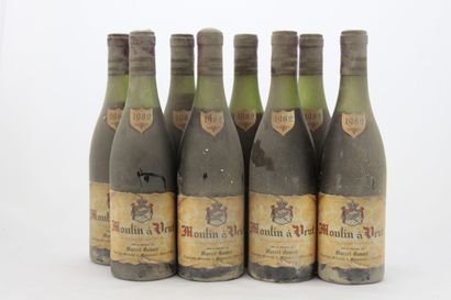 8 Bouteilles MOULIN à VENT MARCEL BOUVET...
