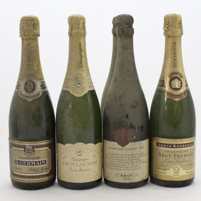 5 Bouteilles CHAMPAGNE : 2 CREMANT KRUG,...