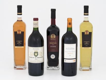 5 Magnums : 

- 1 BANDOL CHÂTEAU DE PIBARNON...