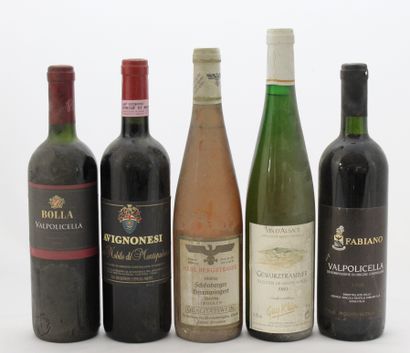 5 Bouteilles : 1 RIESLING HESS BERGSTRASSE...