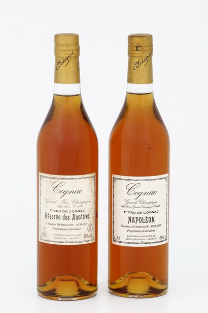 2 Bouteilles COGNAC GRANDE ET GRANDE FINE...