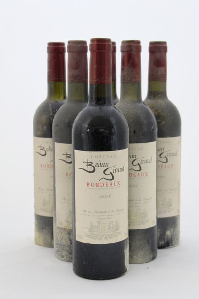 6 Bottles BORDEAUX BELLIAN GIRAUD 1998