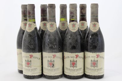 8 Bouteilles CDP CLOS DES PAPES PAUL AVRIL...
