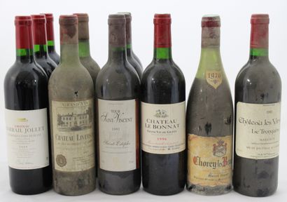 12 Bouteilles VINS DIVERS : 1 CHÂTEAU LE...