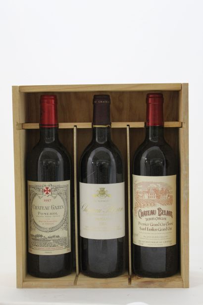 3 Bouteilles : 1 CHÂTEAU GAZIN POMEROL CB...