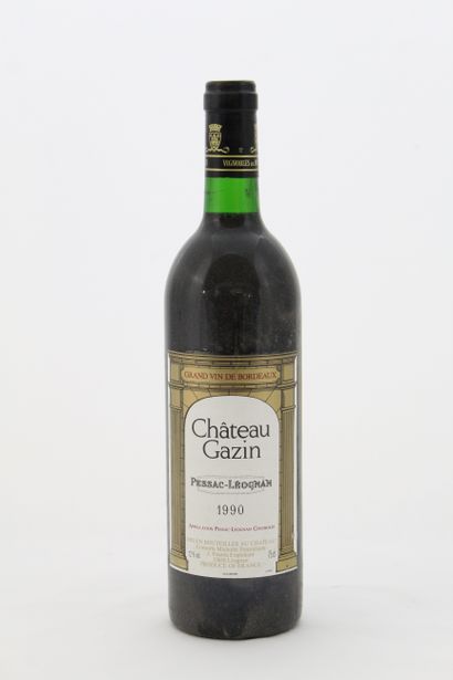 6 Bouteilles CHÂTEAU GAZIN 1990 CB