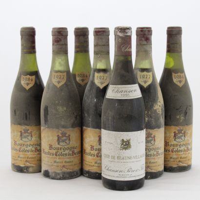7 Bouteilles : 3 HAUTES CÔTES DE BEAUNE MARCEL...