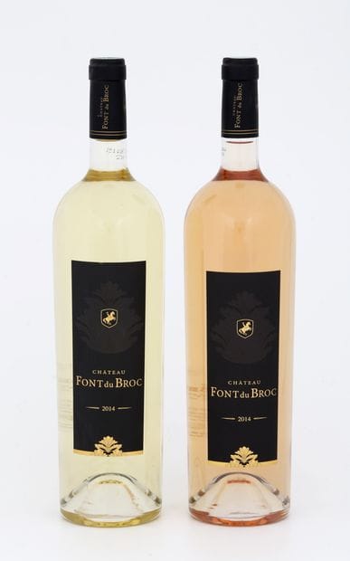2 Magnums CHÂTEAU FONT DU BROC Blanc et Rosé...