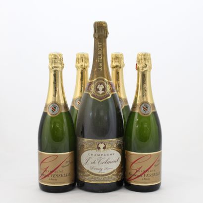 5 Flacons : 4 Bouteilles VESSELLE GRAND CRU,...