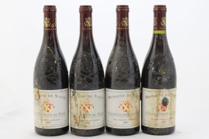 4 Bouteilles CDP DOMAINE DE NALYS 2003 (étiquettes...