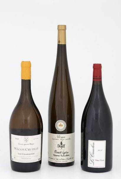 3 Magnums : 

- 1 PINOT GRIS AU MOULIN Blanc...