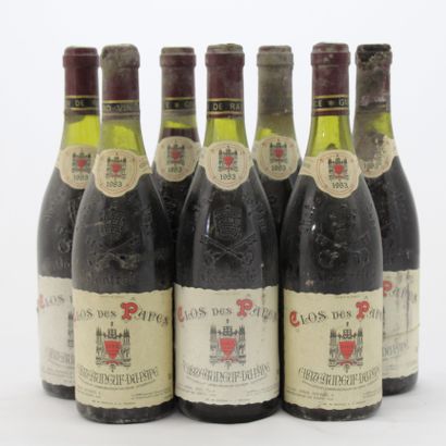 7 Bouteilles CDP CLOS DES PAPES PAUL AVRIL...