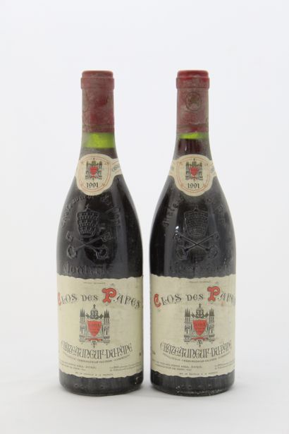 2 Bouteilles CDP CLOS DES PAPES PAUL AVRIL...