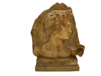 RELIEF EN PIERRE PATINEE figurant le profil...