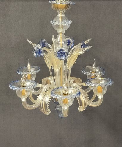 MURANO - LUSTRE A SIX LUMIERES Moderne en...