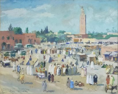 Louis RIOU (1893-1958)

Marché de Marrackech

GOUACHE...