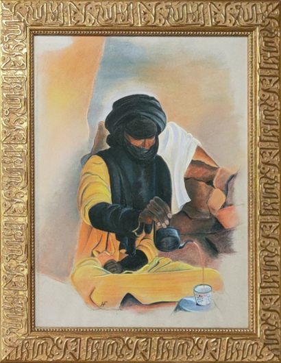 Francine HAAS XXème Siècle 

Touareg buvant...