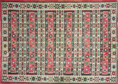 KILIM DES BALKANS (chaîne et trame en laine),...