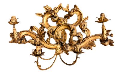 GRANDE APPLIQUE à six lumières de Style baroque...
