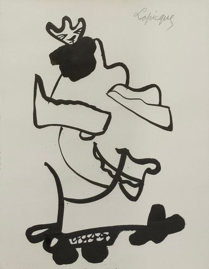 Charles LAPICQUE (1898-1988)

Femme au chine...