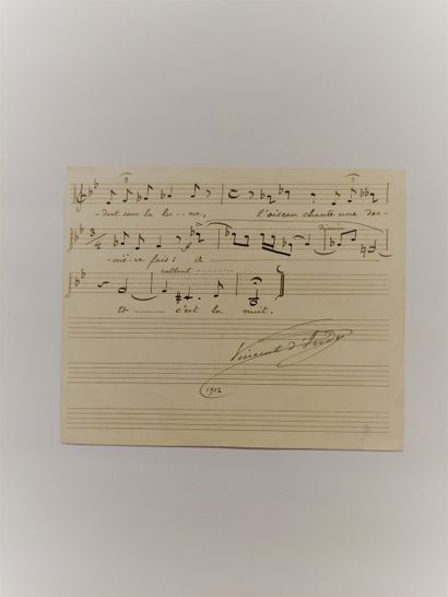 
INDY (Vincent d’) (1851-1931)
Manuscrit...