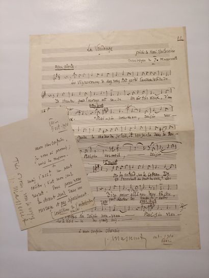 
MASSENET (Jules) (1842-1912). 2 documents.
Manuscrit...