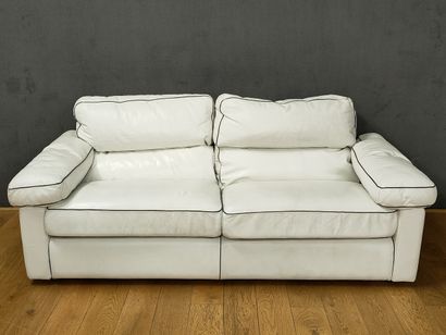 POLTRONA FRAU - ELEGANT CANAPE en cuir blanc...
