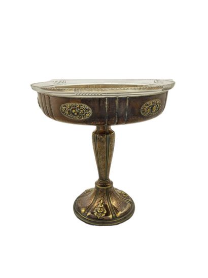 GRANDE COUPE en métal argenté Circa 1930...