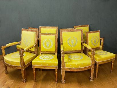 IMPORTANT MOBILIER DE SALON d'Epoque Empire...